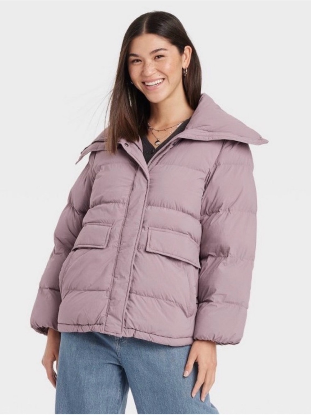 Universal Thread Women's Mid Length Puffer Jacket Light Purple size XL